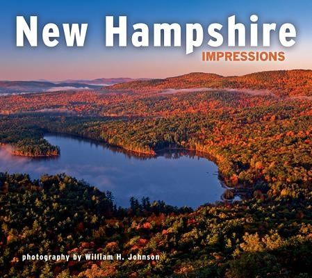 Close-up of the cover of New Hampshire Impressions paperback book by Farcountry Press, featuring scenic imagery of New Hampshire.