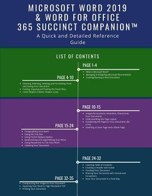 Microsoft Word 2019 & Word for Office 365 Succinct Companion(tm): A Quick and Detailed Reference Guide by Succinct Companion