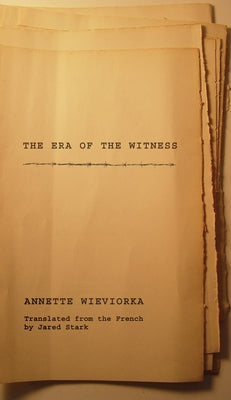 The Era of the Witness Paperback Cornell University Press