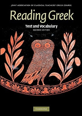 Paperback of Reading Greek: Text and Vocabulary by Cambridge University Press, showing the book cover with Greek text and vocabulary list.