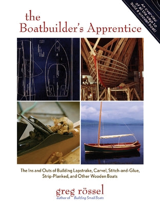 Paperback of The Boatbuilder's Apprentice by International Marine Publishing featuring a cover image of a boatbuilding scene.