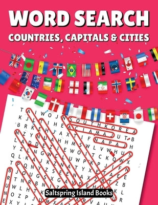 WORD SEARH countries, capitals & cities Paperback Saltspring Island Books