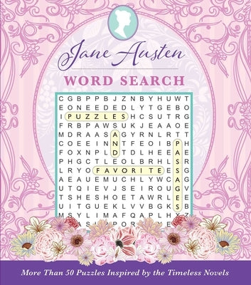 Paperback Jane Austen Word Search by Thunder Bay Press featuring a printed puzzle grid and themed literary design.