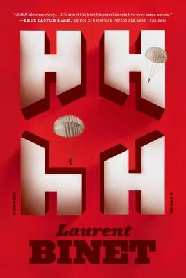 Cover of the book HHhH by Picador USA featuring the title in bold black text on a dark background.