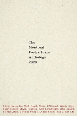 The Montreal Prize Anthology 2020 Paperback Signal Editions