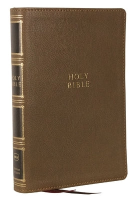 Nkjv, Compact Center-Column Reference Bible, Brown Leathersoft, Red Letter, Comfort Print by Thomas Nelson