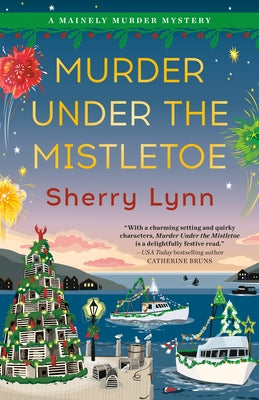 Paperback of Murder Under the Mistletoe by Berkley Books featuring a festive holiday-themed cover with winter scenery and Christmas decorations.