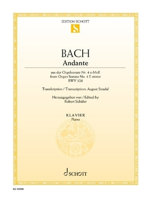 Andante from Organ Sonata No. 4 E Minor Bwv 528 for Piano by Bach, Johann Sebastan
