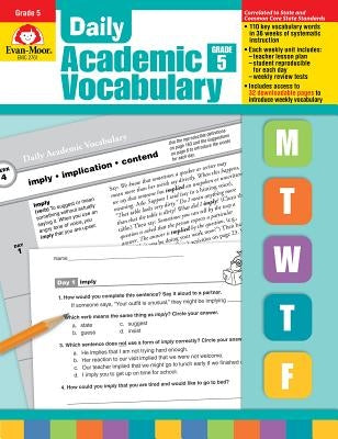 Daily Academic Vocabulary Grade 5 [With Transparencies] Evan-Moor Educational Publishers