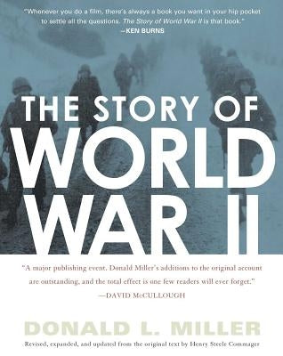 Paperback copy of The Story of World War II by Simon & Schuster with a detailed cover illustration.