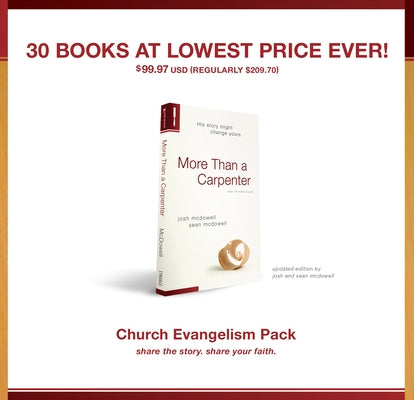 More Than a Carpenter 30 Pack, Church Evangelism Pack 30-Pack by McDowell, Josh D.