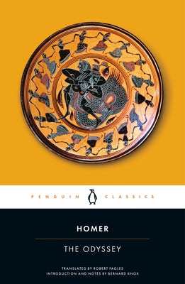 Paperback of The Odyssey by Penguin Group, featuring a cover with classical artwork and the book title in bold lettering.