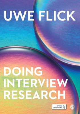 Paperback book titled "Doing Interview Research" by Sage Publishing Ltd, featuring a cover with text and design elements.