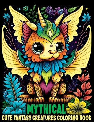 Cute Fantasy Mythical Creatures: Coloring Book Featuring Adorable Animals with Magical Creatures and Imaginary Worlds Paperback Tone Temptress
