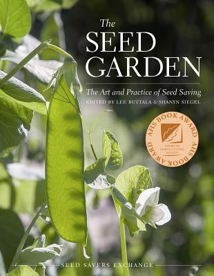 Paperback of The Seed Garden by Seed Savers Exchange, featuring seed saving techniques and illustrations on the cover.