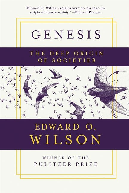 Paperback of Genesis: The Deep Origin of Societies by Liveright Publishing, featuring a cover with abstract artwork and book title.