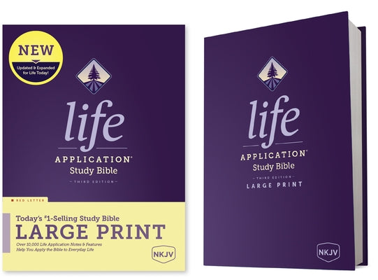NKJV Life Application Study Bible, Third Edition, Large Print (Hardcover, Red Letter) by Tyndale