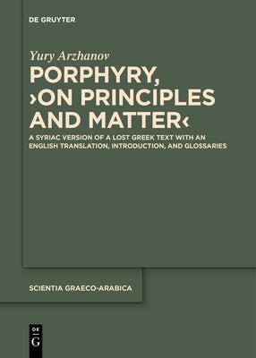 Porphyry, >On Principles and Matter Paperback de Gruyter