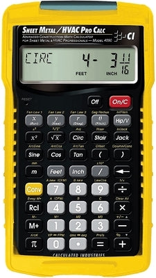 4090 Sheet Metal / HVAC Pro Calc Calculator by Calculated Industries
