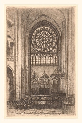 Vintage Journal Rose Window at Notre Dame Cathedral Paperback Found Image Press