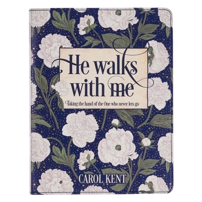 He Walks with Me White Floral by 