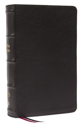 KJV Large Print Single-Column Bible, Personal Size with End-Of-Verse Cross References, Black Genuine Leather, Red Letter, Comfort Print: King James Ve by Thomas Nelson