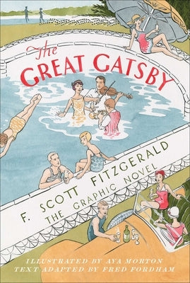 Paperback of The Great Gatsby graphic novel by Scribner Book Company, featuring colorful illustrated cover art.