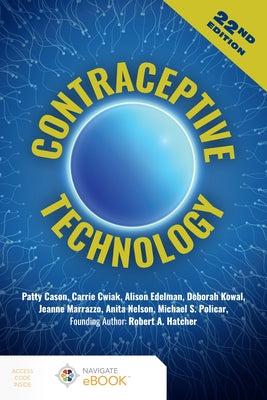 Paperback book titled "Contraceptive Technology" by Jones & Bartlett Publishers, with a cover featuring medical illustrations.