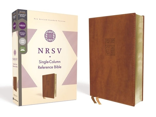 Nrsv, Single-Column Reference Bible, Leathersoft, Brown, Comfort Print by Zondervan