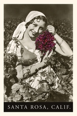 Vintage Journal Santa Rosa, California, Woman with Grapes Paperback Found Image Press