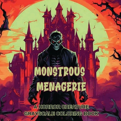 Monstrous Menagerie: A Horror Creature Grayscale Coloring Book by Jones, N. D.