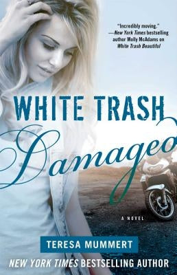 White Trash Damaged paperback book by Gallery Books, showing the front cover with a damaged white background and bold black title.