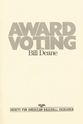 Award Voting by Deane, Bill
