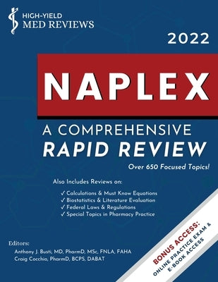 NAPLEX Comprehensive Rapid Review Paperback High-Yield Med Reviews
