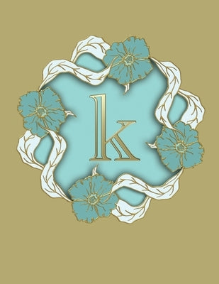K: 100 Pages 8.5 X 11 Monogram Notebook College Ruled Line Paper Paperback Rwg Publishing