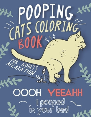 Paperback coloring book featuring humorous cat illustrations for adults, promoting relaxation and stress relief through funny patterns.