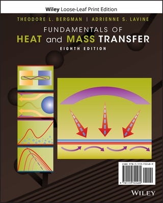 Loose leaf textbook "Fundamentals of Heat and Mass Transfer" by Wiley, showing pages and cover details.