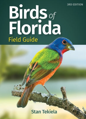 Paperback Birds of Florida Field Guide by Adventure Publications featuring colorful illustrations of Florida bird species.