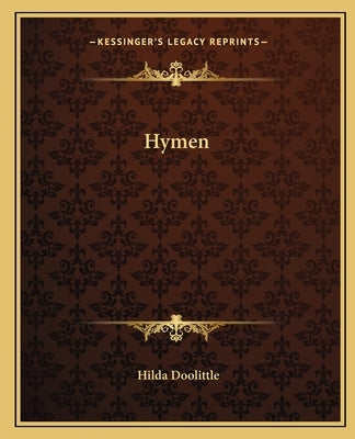 Hymen Paperback Kessinger Publishing