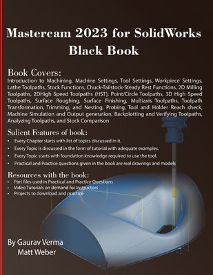 Mastercam 2023 for SolidWorks Black Book Paperback Cadcamcae Works