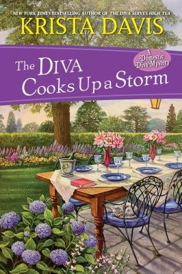 Paperback copy of "The Diva Cooks Up a Storm" by Kensington Publishing Corporation, showing the book cover with vibrant design.