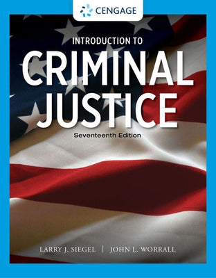 Paperback of Introduction to Criminal Justice by Cengage Learning, showing the book cover with title and author details.