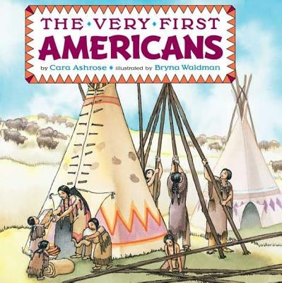 Paperback of The Very First Americans by Grosset & Dunlap, showing the front cover with historical illustrations.