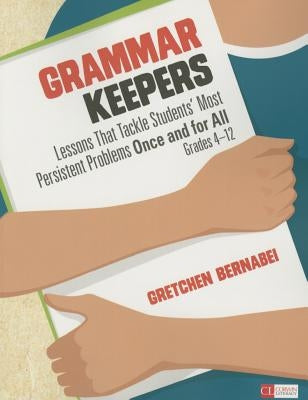 Paperback book titled "Grammar Keepers" by Corwin Publishers, featuring colorful illustrations on the cover.