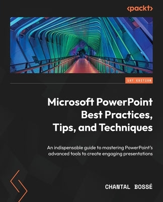 Paperback book titled Microsoft PowerPoint Best Practices by Packt Publishing, featuring tips and techniques for creating engaging presentations.
