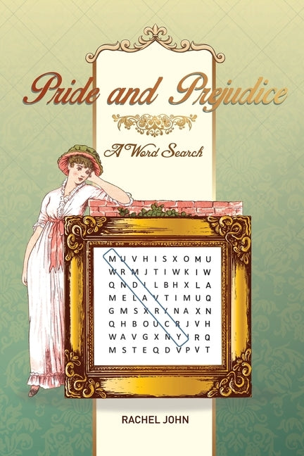 Paperback "Pride and Prejudice" word search puzzle book by Createspace Independent Publishing Platform featuring a cover with Jane Austen imagery.