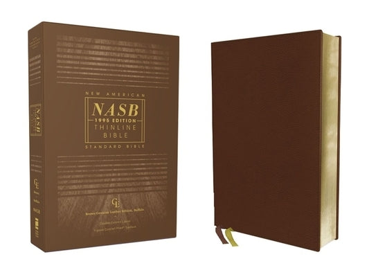 Nasb, Thinline Bible, Genuine Leather, Buffalo, Brown, Red Letter Edition, 1995 Text, Comfort Print by Zondervan