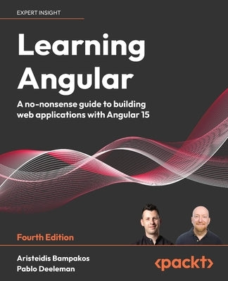 Paperback of Learning Angular Fourth Edition book by Packt Publishing, featuring the cover with Angular branding and title.