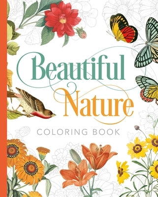 Paperback Nature Coloring Book by Sirius Entertainment with intricate outdoor scenes and detailed botanical illustrations.