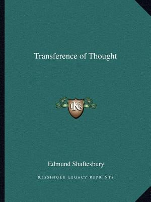Transference of Thought Paperback Kessinger Publishing